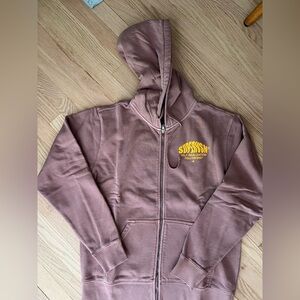 SUPERVSN Studio Flare Zip-Up Hoodie 'Mauve’